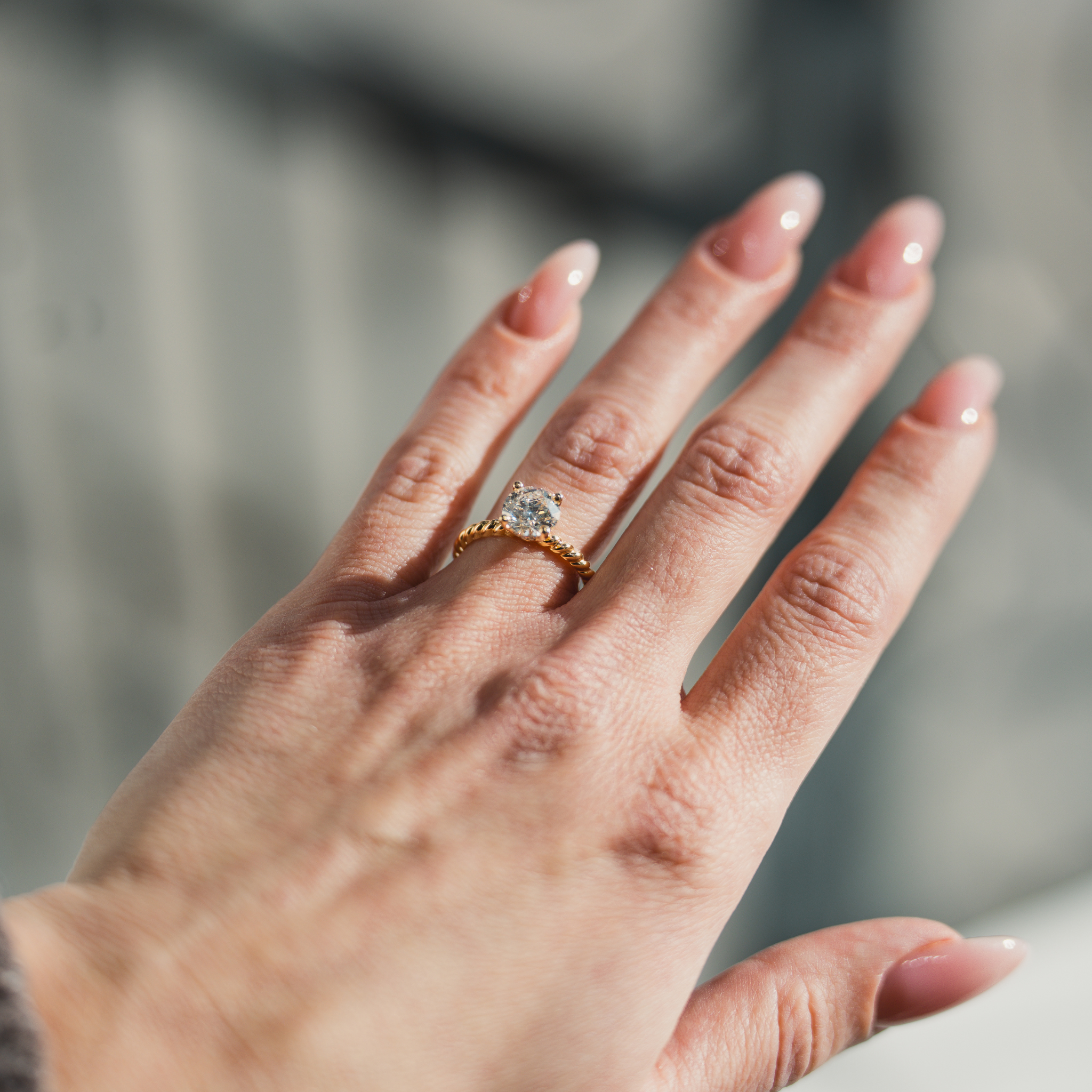 1.73 CTs Lab-Grown Diamond Solitaire Ring in 18K Yellow Gold-Bijoux Village Fine Jewellers