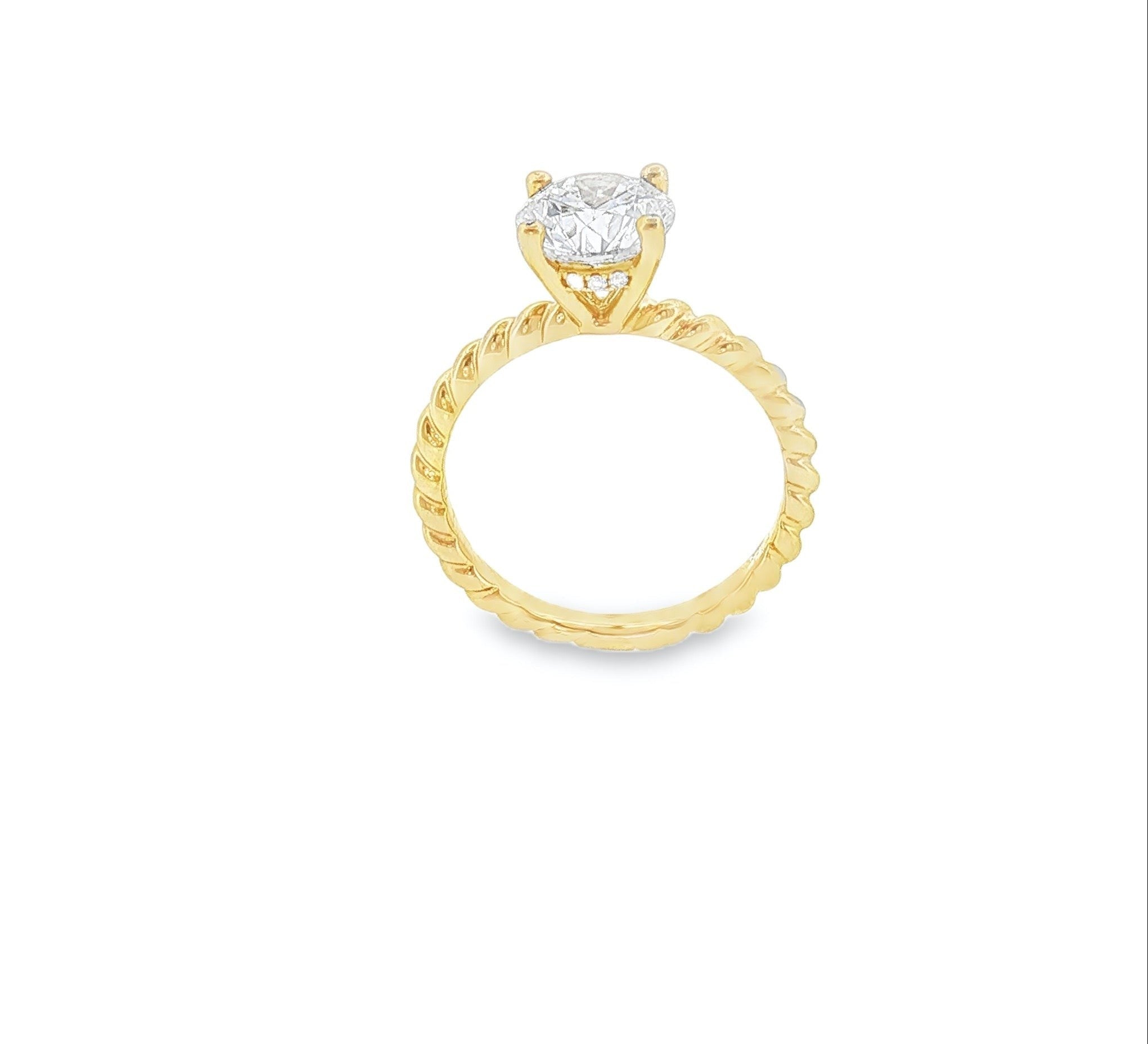 1.73 CTs Lab-Grown Diamond Solitaire Ring in 18K Yellow Gold-Bijoux Village Fine Jewellers