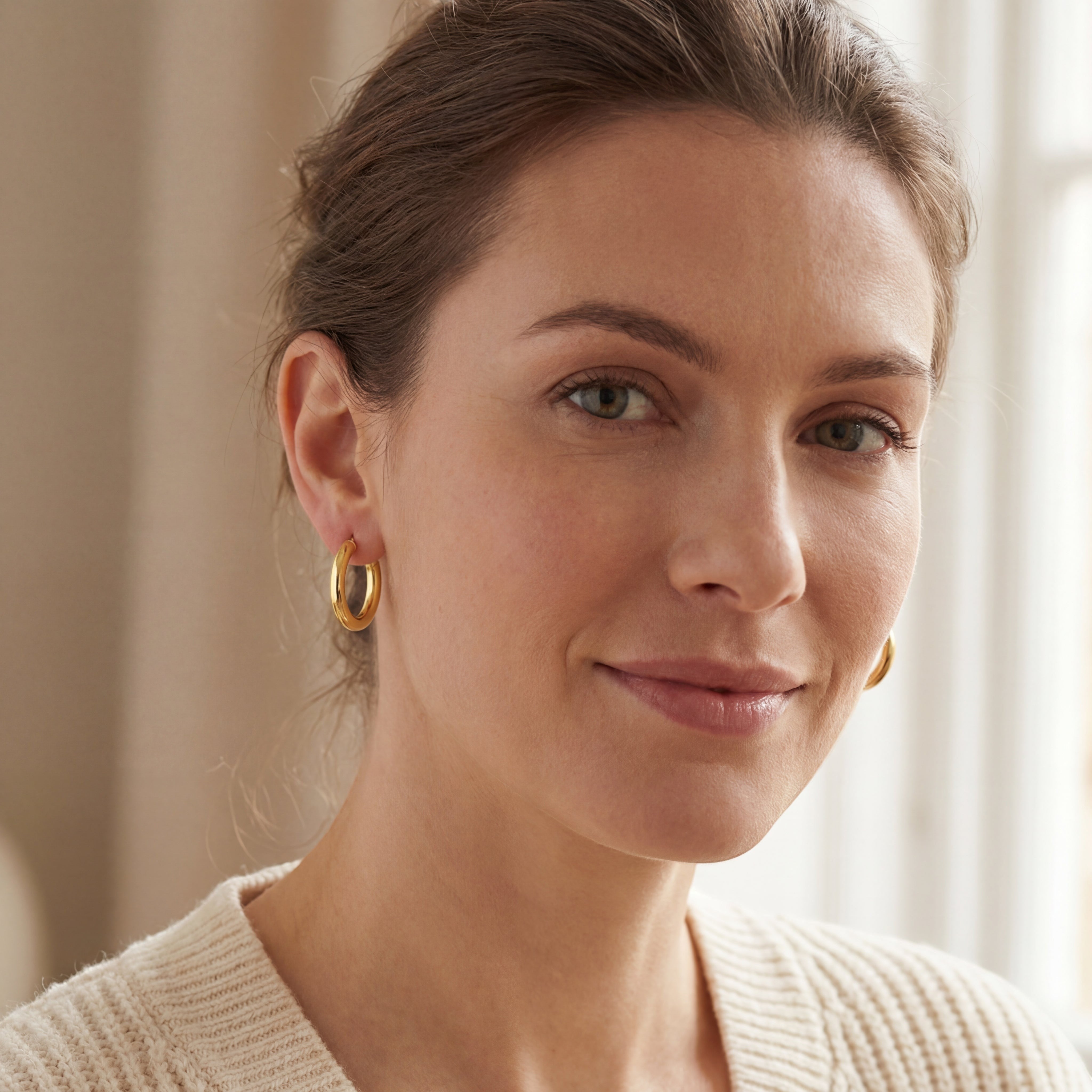 Classic Tube Hoop Earrings – 4 mm wide-Bijoux Village Fine Jewellers