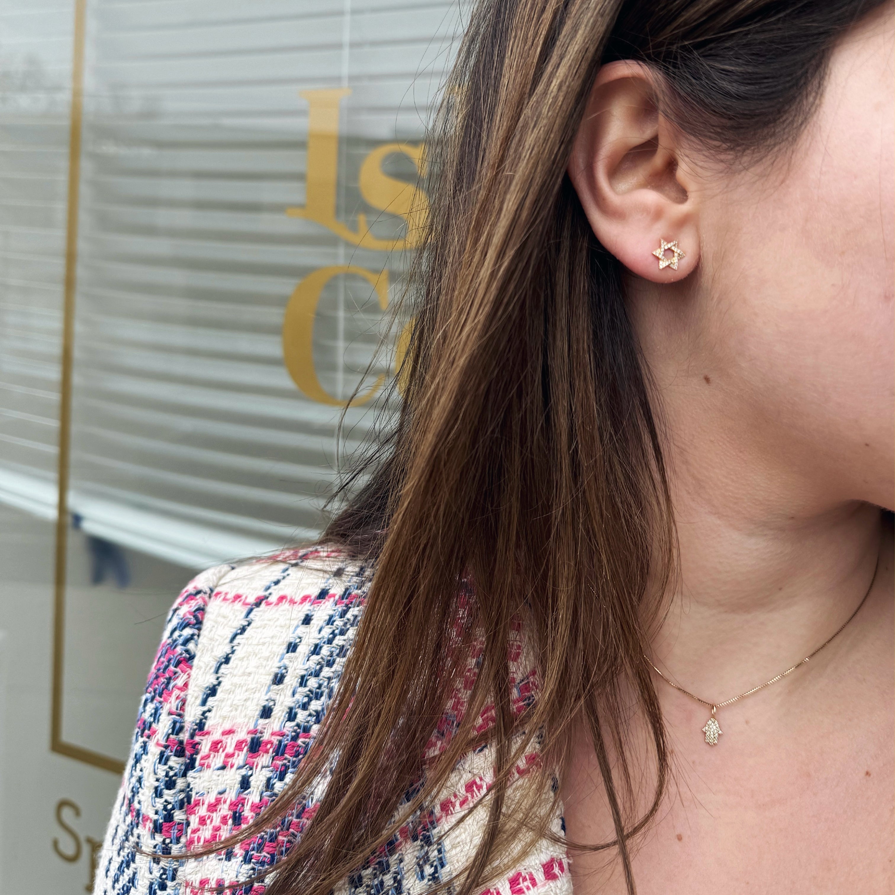 Diamond Hamsa Pendant Necklace-Bijoux Village Fine Jewellers