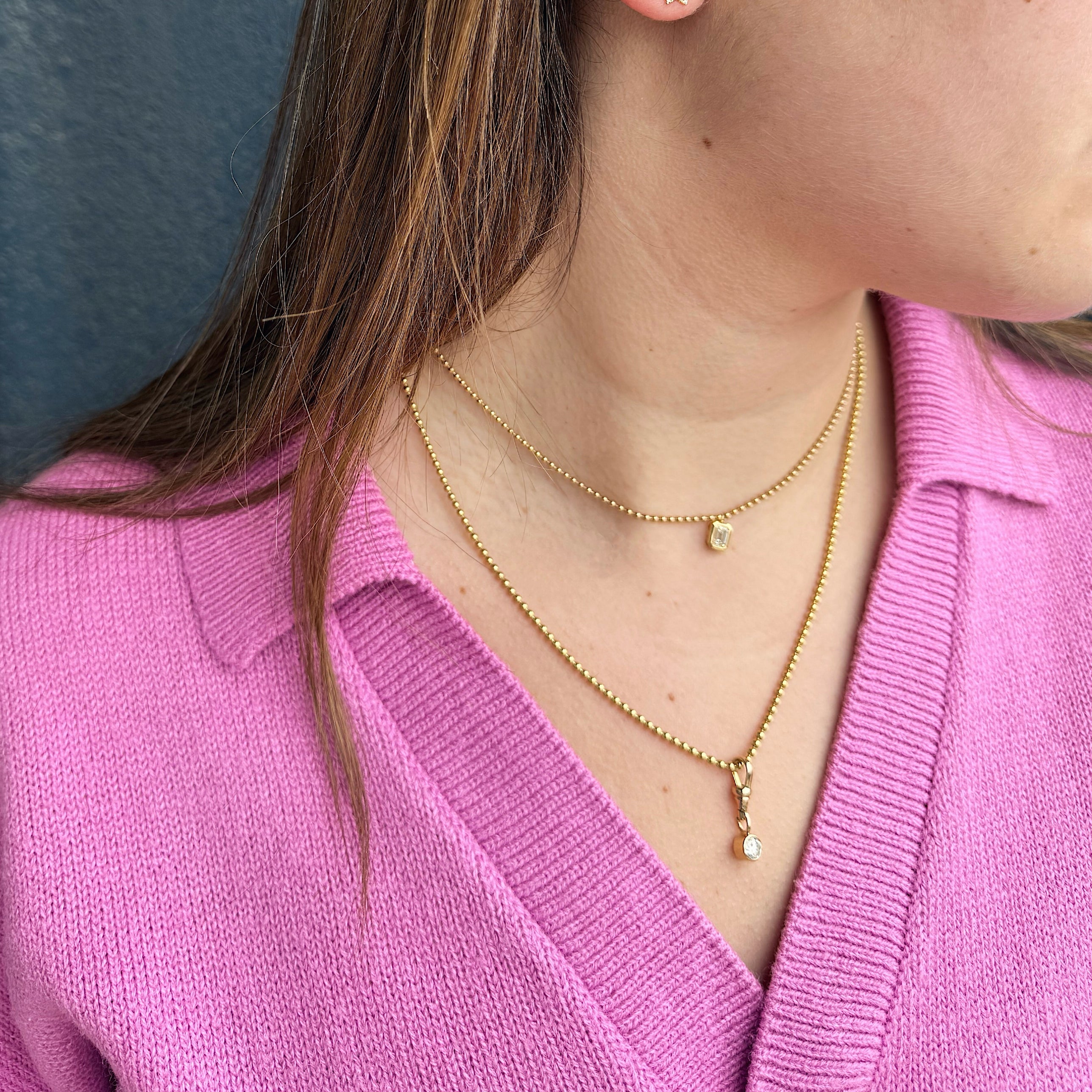 10K Gold Beaded Chain - 20 inch-Bijoux Village Fine Jewellers