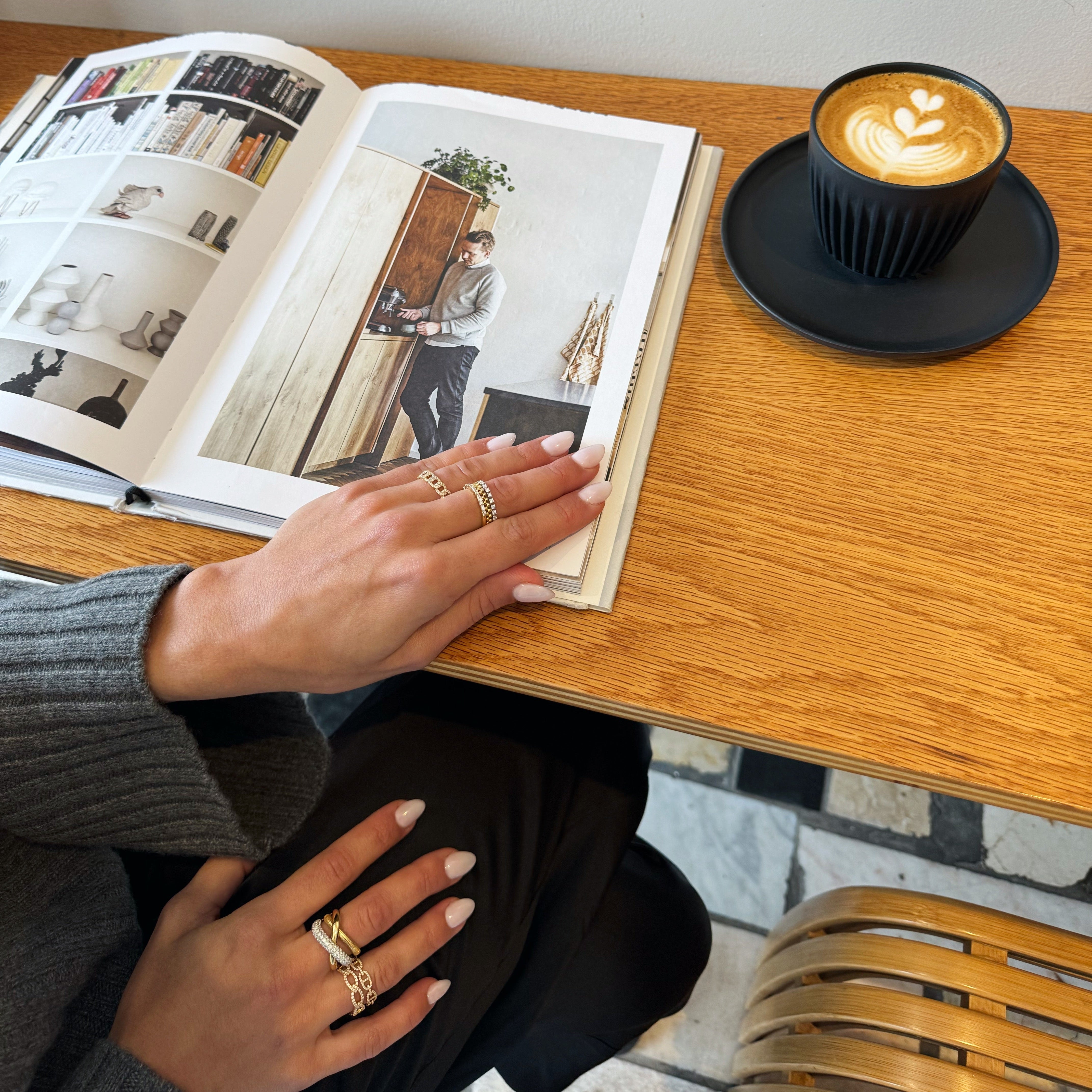 Yellow Gold Diamond Link Band-18 Karat-Bijoux Village Fine Jewellers