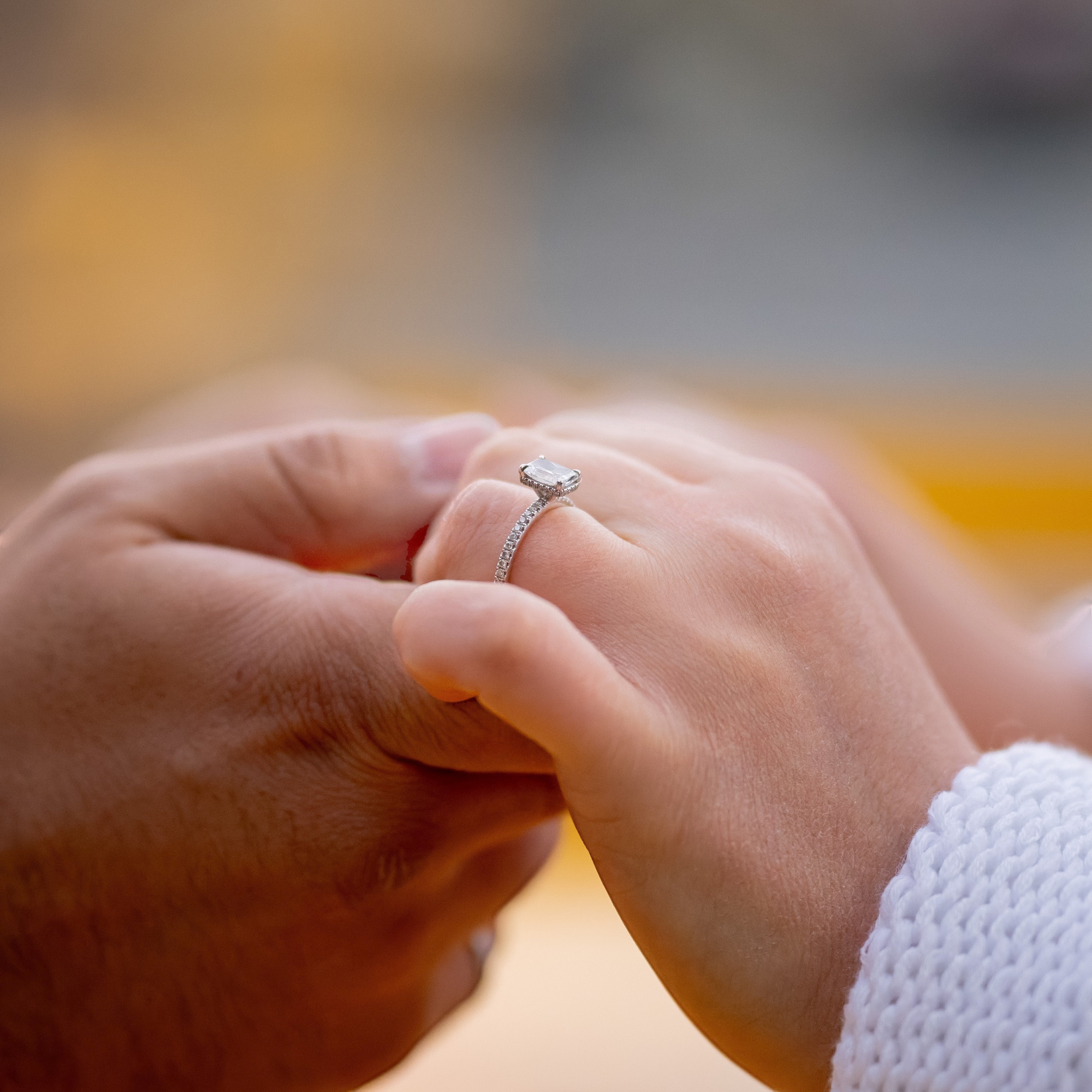 Radiant Cut Hidden Halo Diamond Engagement Ring-Bijoux Village Fine Jewellers
