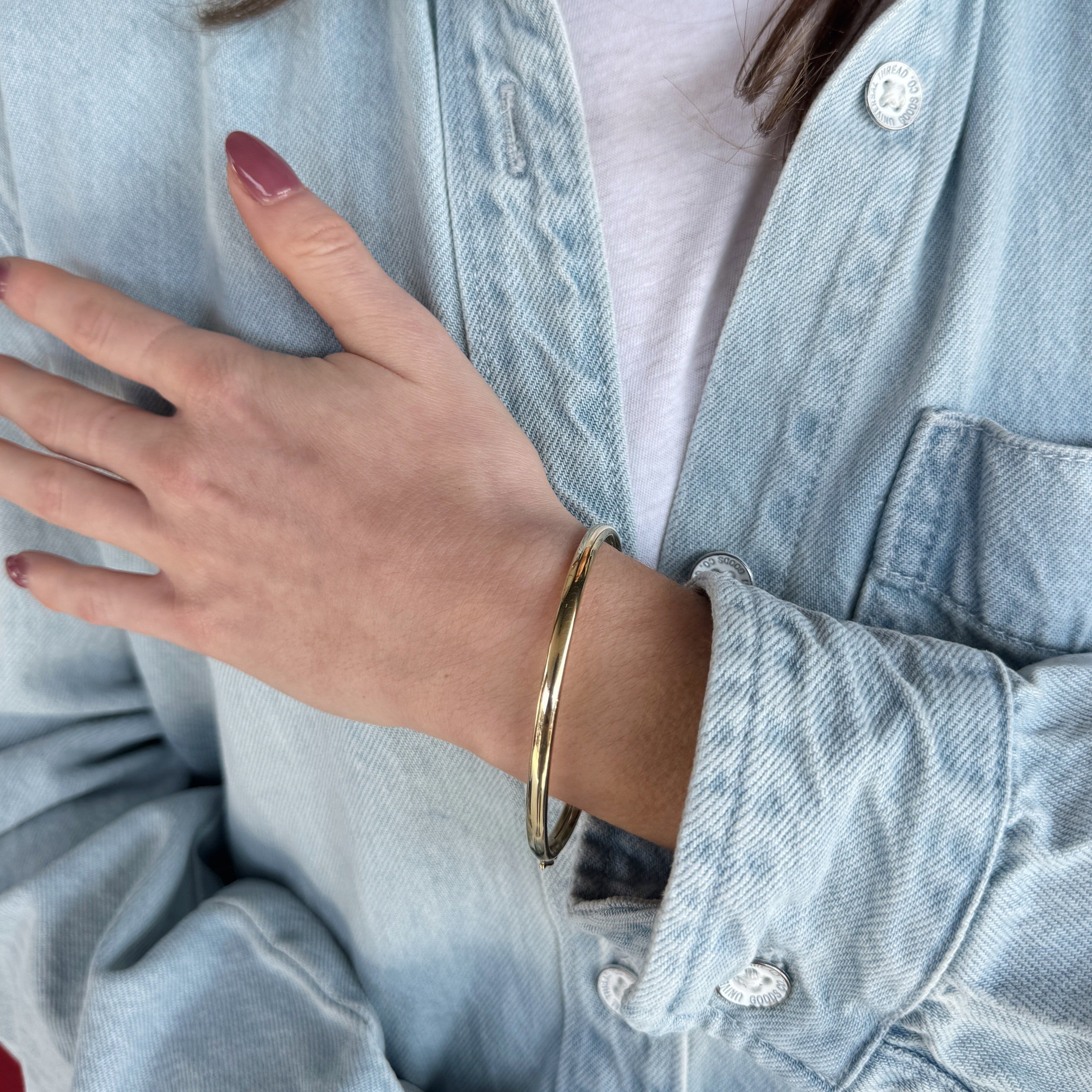 Classic Yellow Gold Bangle-Bijoux Village Fine Jewellers