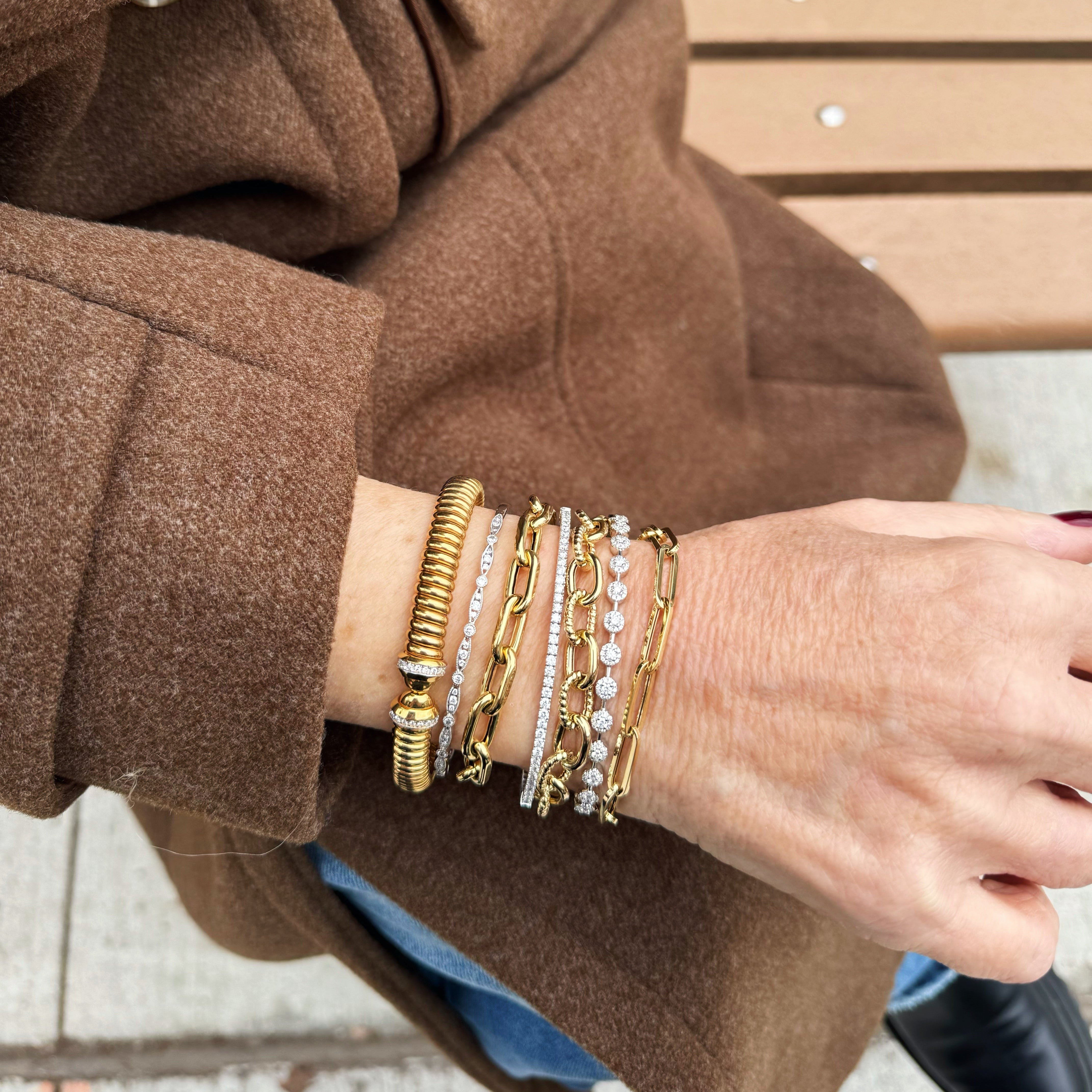 Vintage-Inspired Diamond Bracelet-Bijoux Village Fine Jewellers