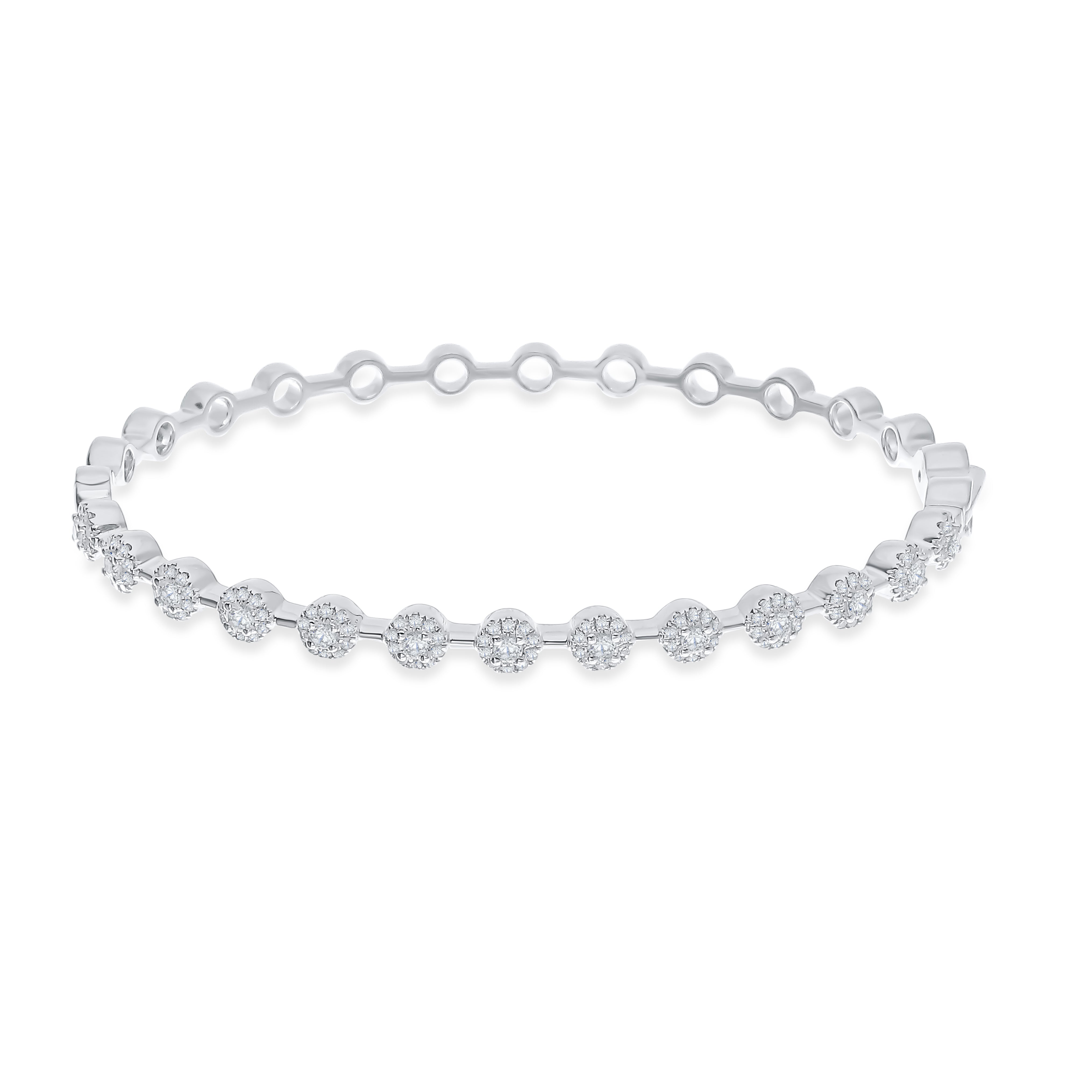 Diamond Cluster Tennis Bracelet-Diamond-Bijoux Village Fine Jewellers