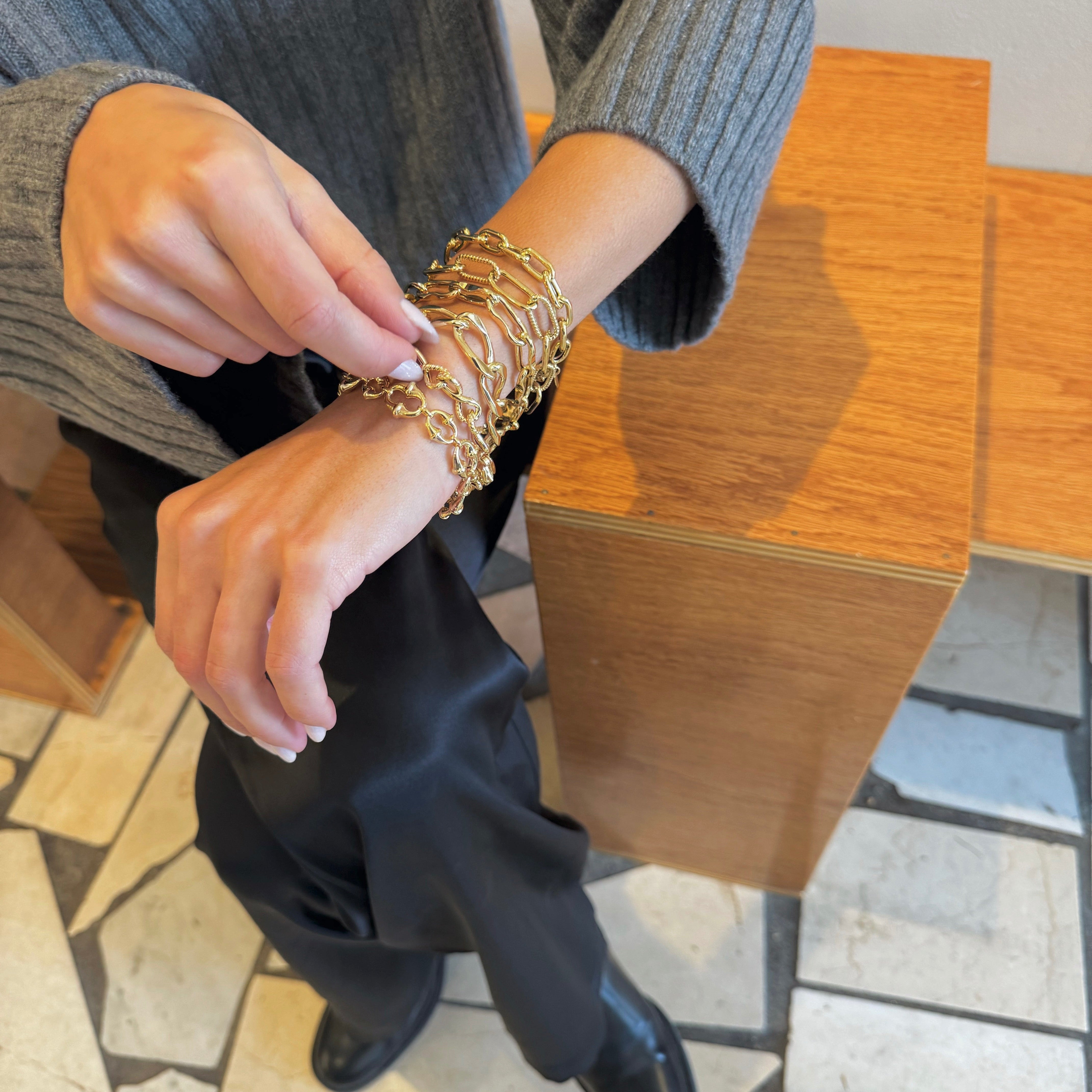 Yellow Gold Classic Link Bracelet-14 Karat-Bijoux Village Fine Jewellers