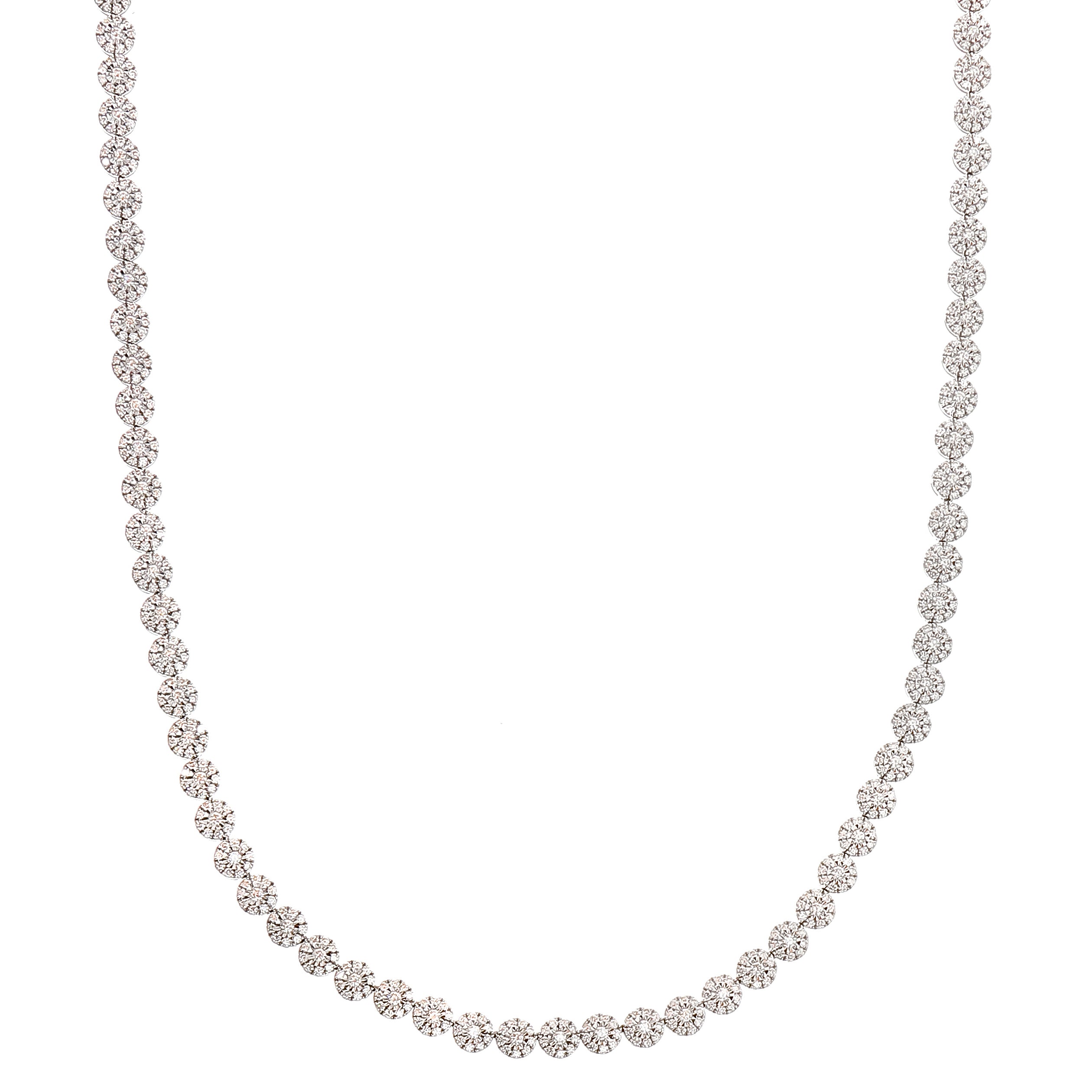 Luxe Round Tennis Necklace-18 Karat-Bijoux Village Fine Jewellers