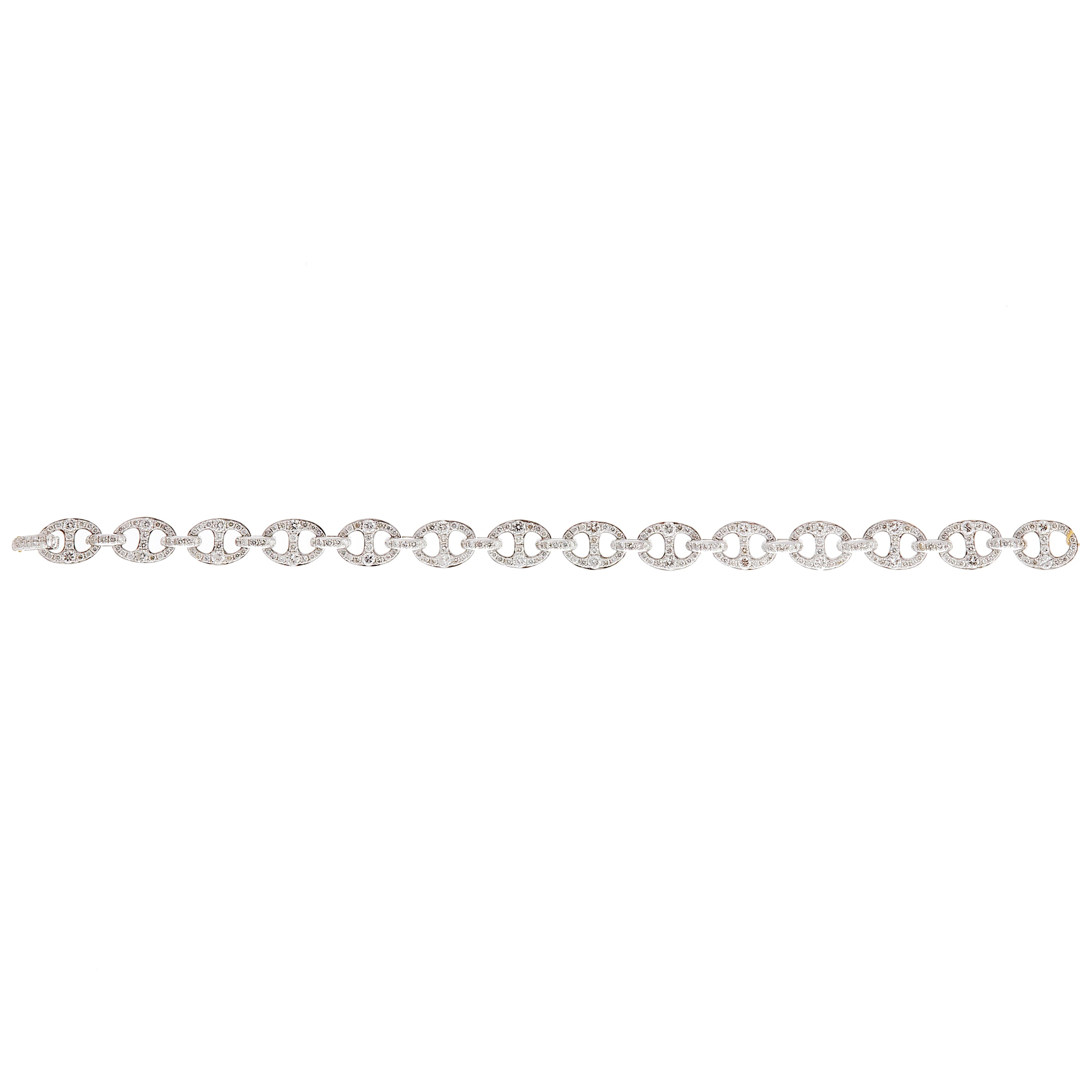 White Gold Anchor-Style Diamond Bracelet-Bijoux Village Fine Jewellers