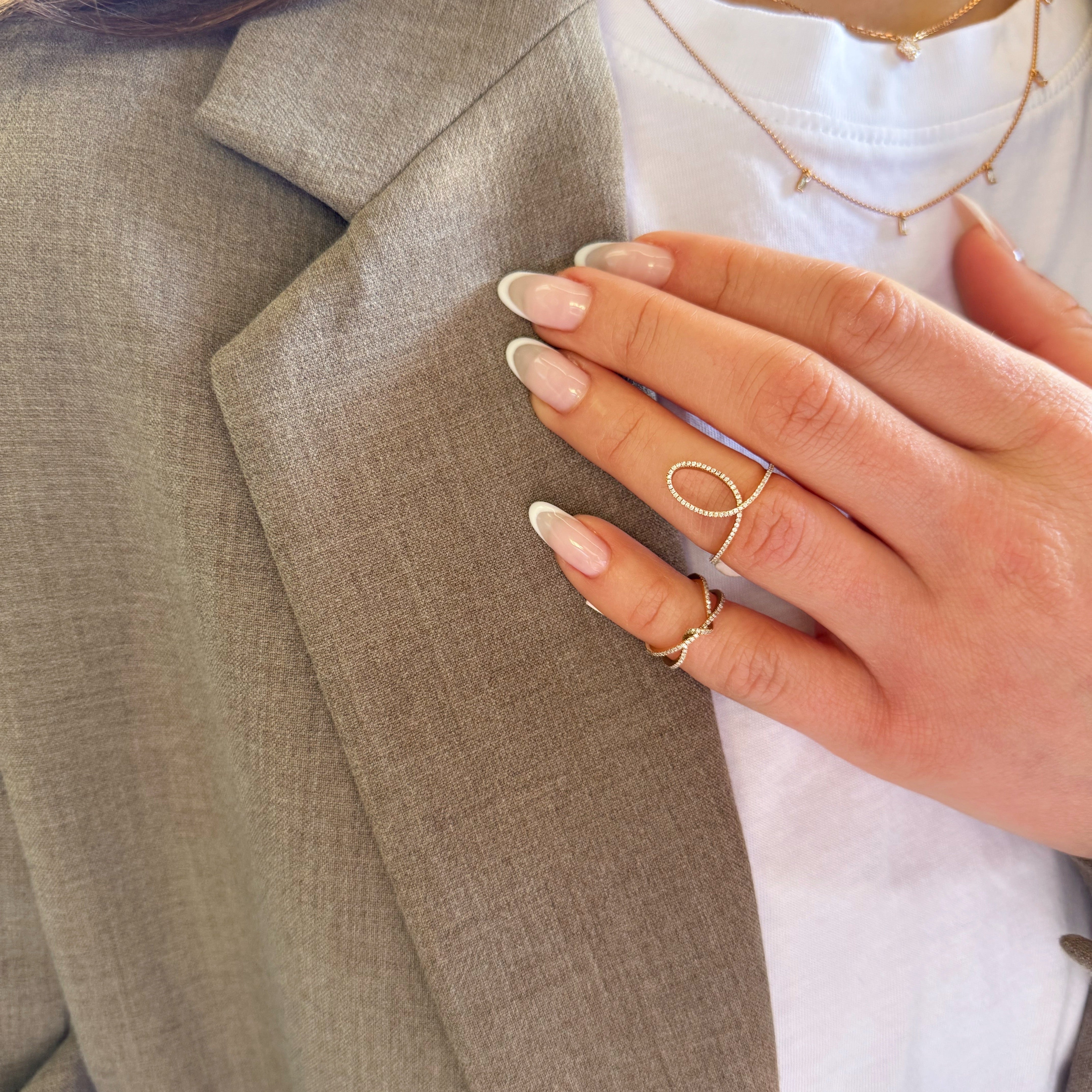 Rose Gold Beaded Chain with Floating Baguette Diamonds-Bijoux Village Fine Jewellers