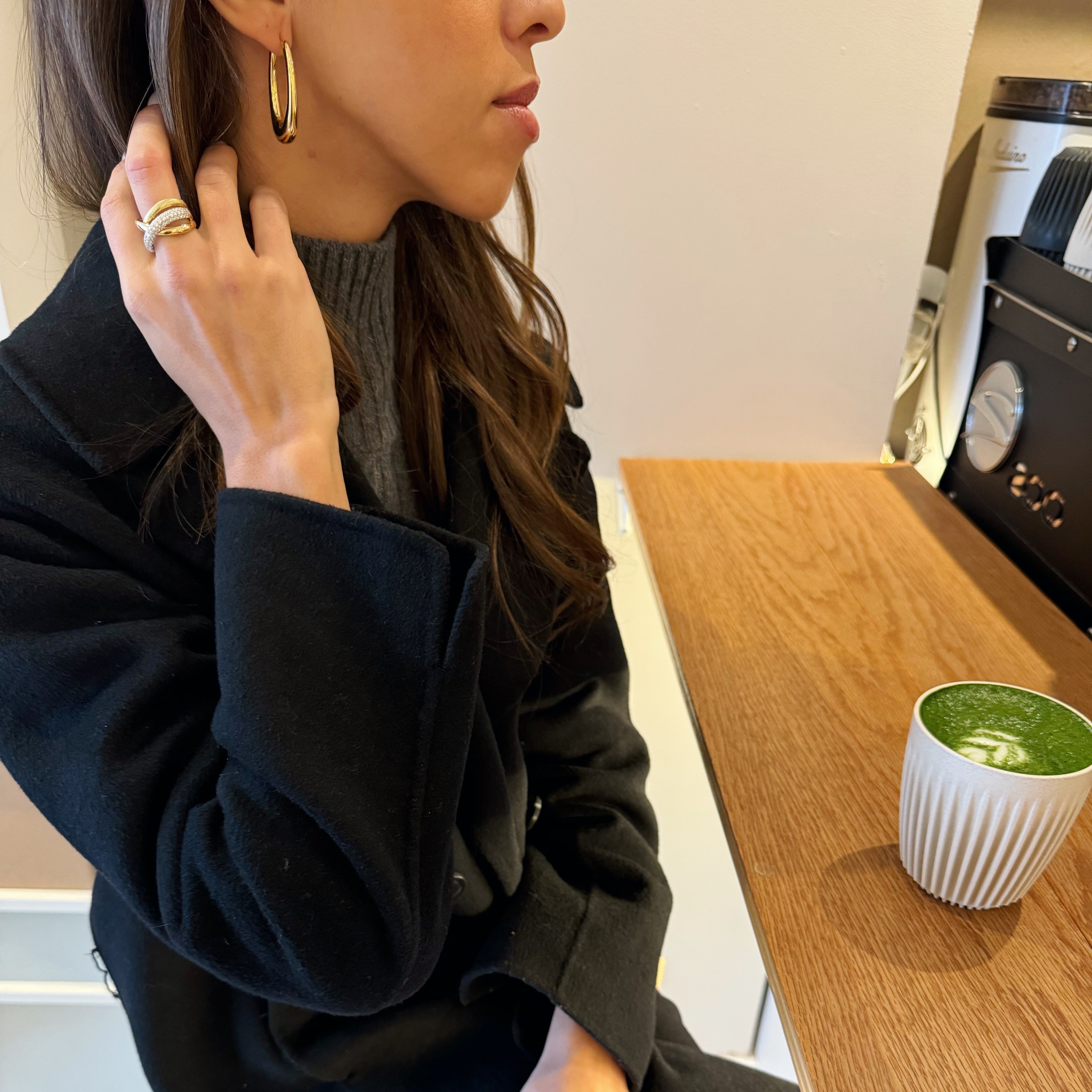 Sculptural Oval Hoop Earrings-14 Karat-Bijoux Village Fine Jewellers