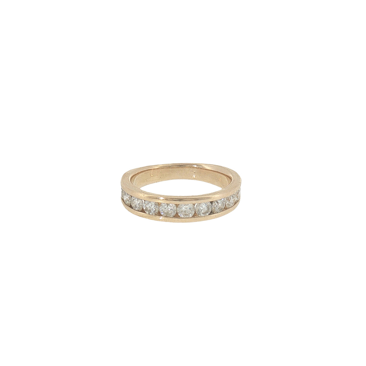 14K Yellow Gold Channel-Set Natural Diamond Band-Bijoux Village Fine Jewellers