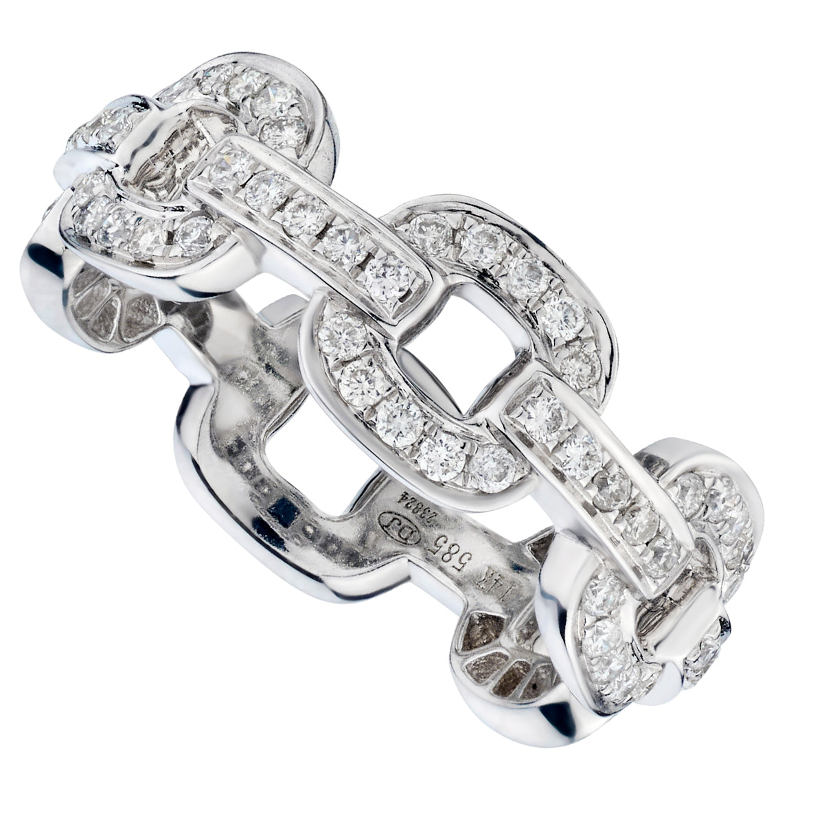White Gold Diamond Link Band-Bijoux Village Fine Jewellers