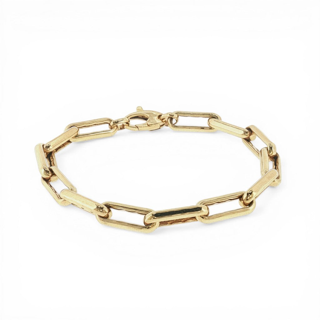 Bold Paperclip Link Bracelet in 14K Yellow Gold-Bijoux Village Fine Jewellers