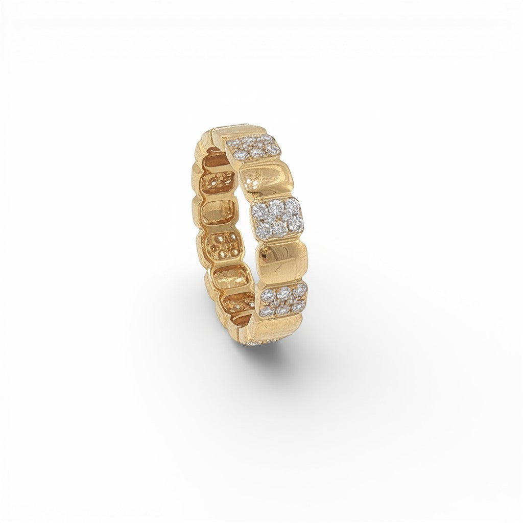 Modern Block Diamond Band-Bijoux Village Fine Jewellers