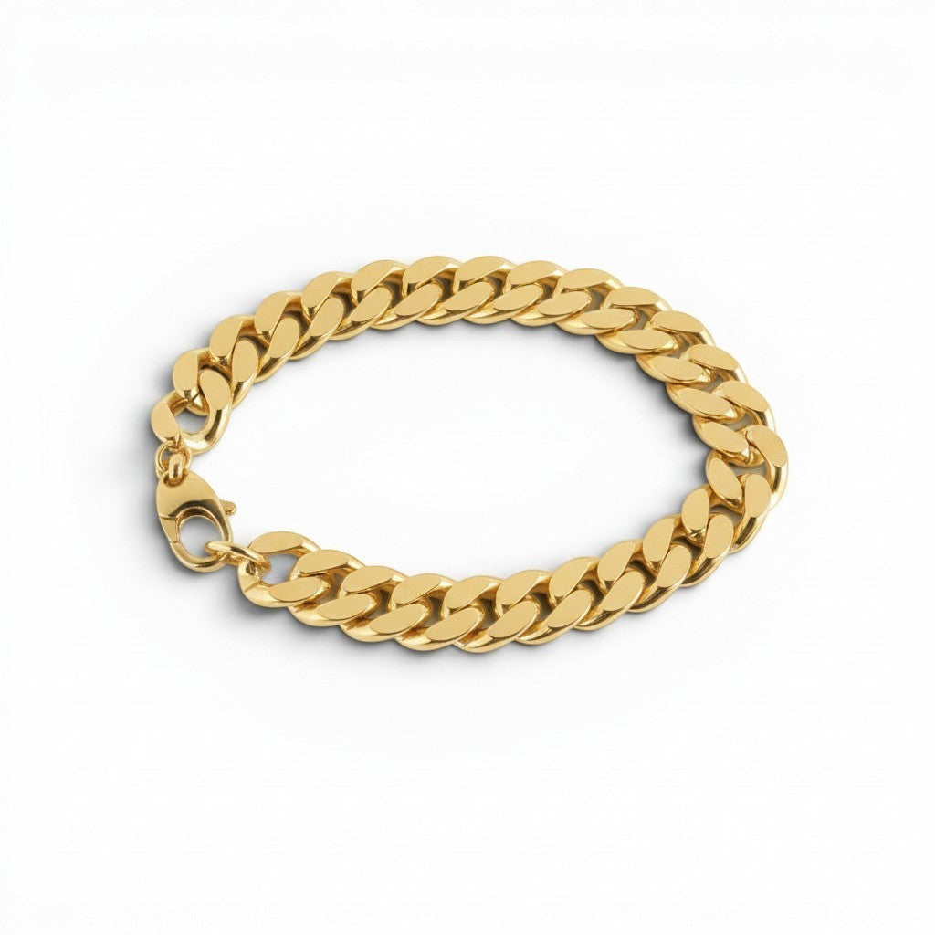 Curb Link Bracelet in 14K Italian Yellow Gold-Bijoux Village Fine Jewellers