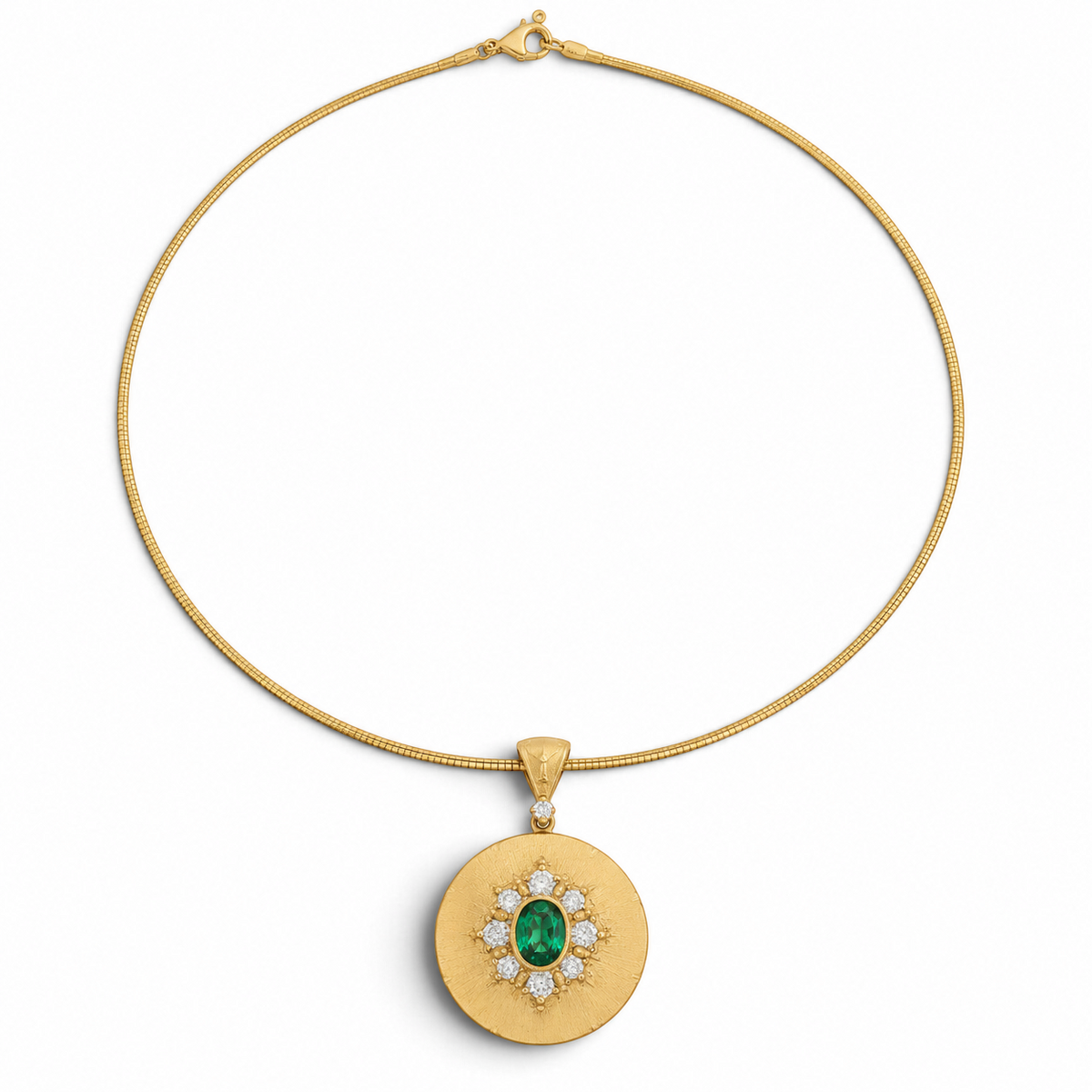 14K Yellow Gold Cord Necklace with pendant-Bijoux Village Fine Jewellers