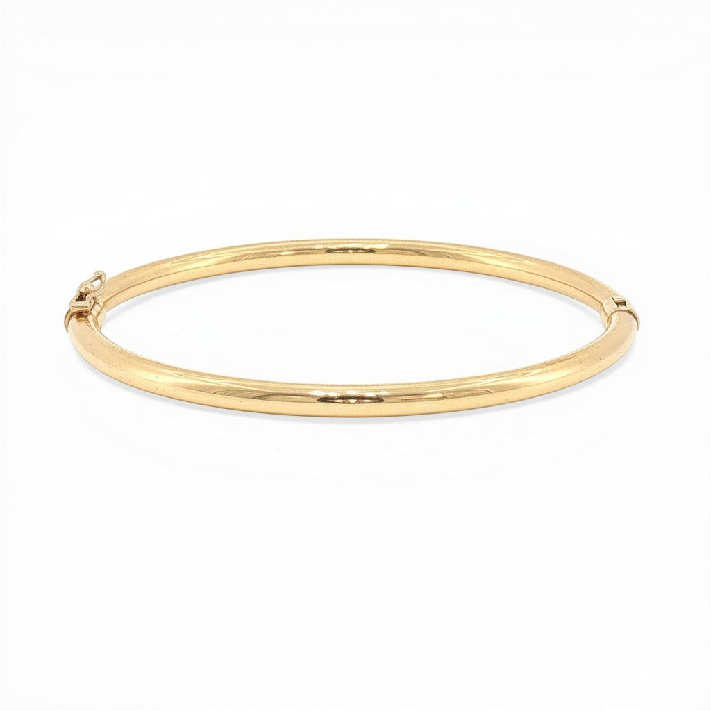 Classic Yellow Gold Bangle-Bijoux Village Fine Jewellers