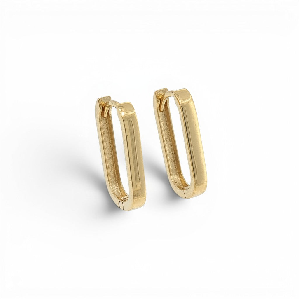 Mini Paperclip Huggie Earrings-Bijoux Village Fine Jewellers