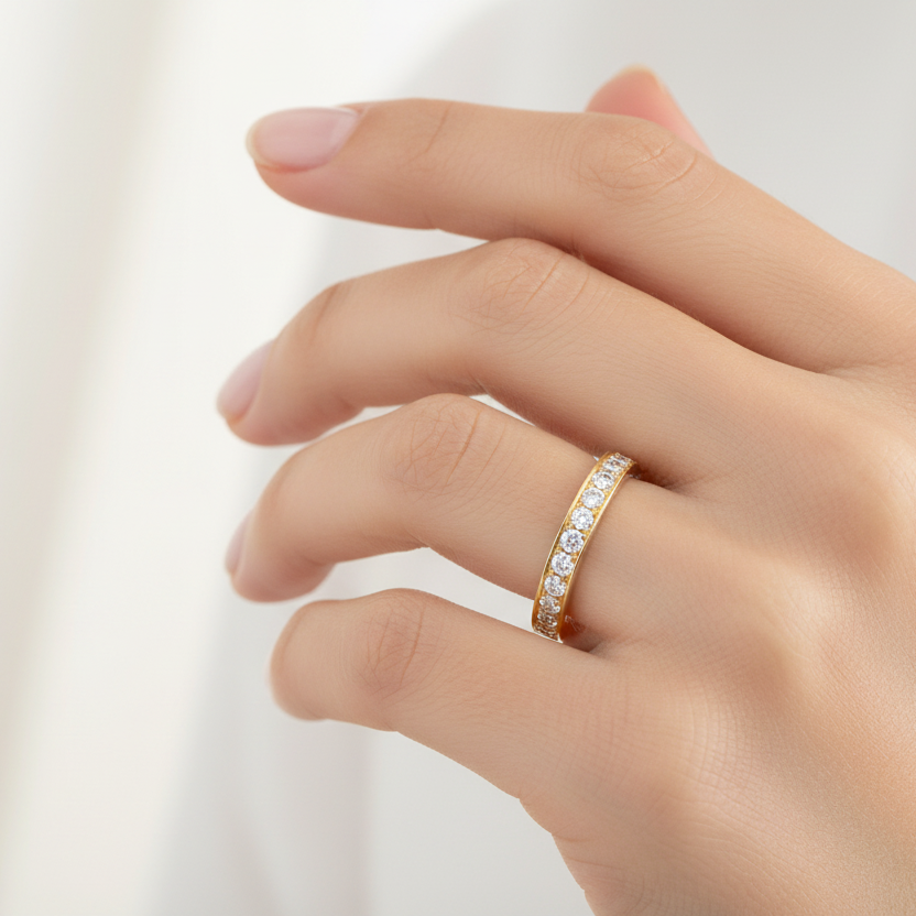 Diamond Pavé Eternity Band-Bijoux Village Fine Jewellers