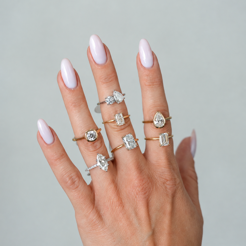 Bezel Set Natural Round Diamond Solitaire Ring-Bijoux Village Fine Jewellers