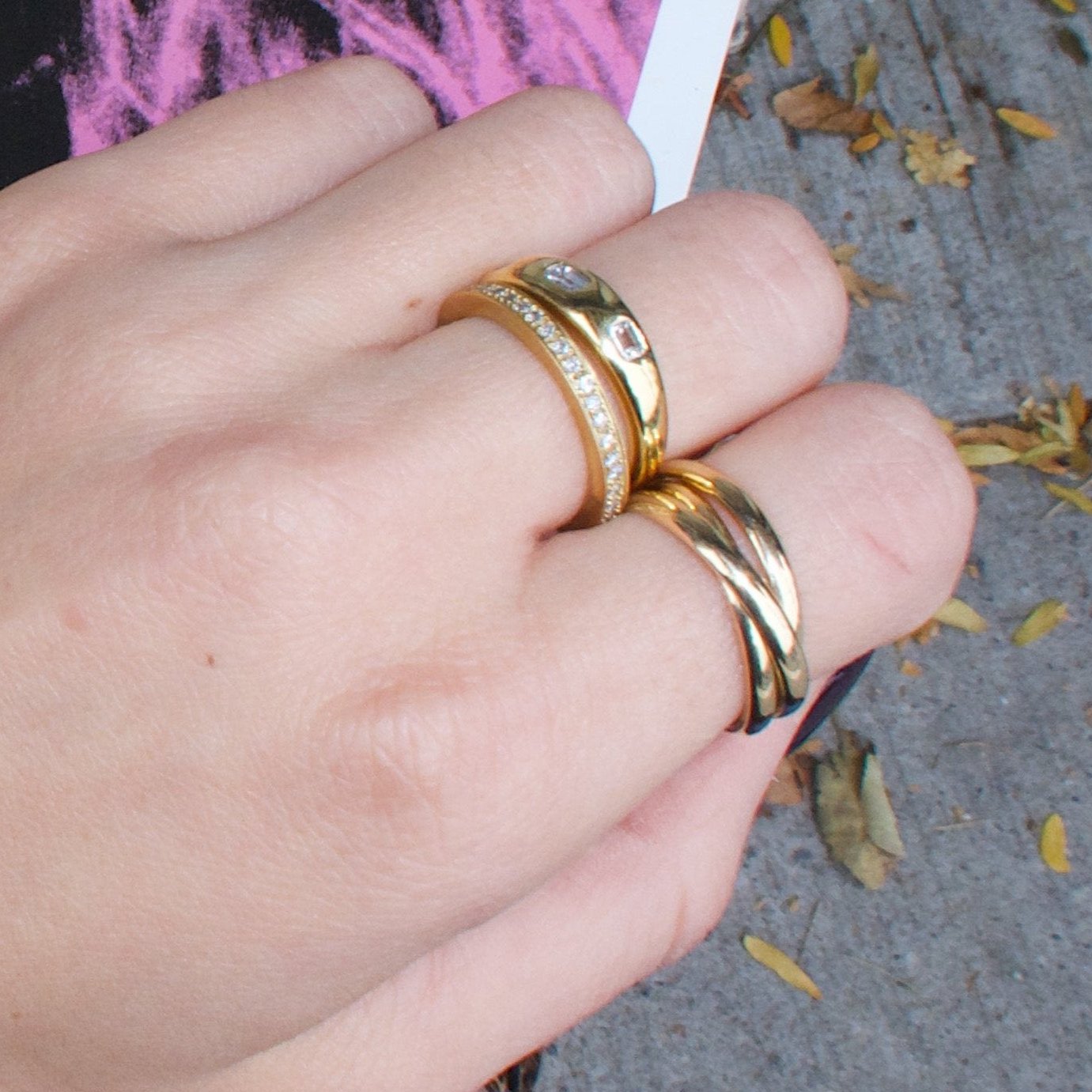 Baguette Diamond Band-18 Karat-Bijoux Village Fine Jewellers