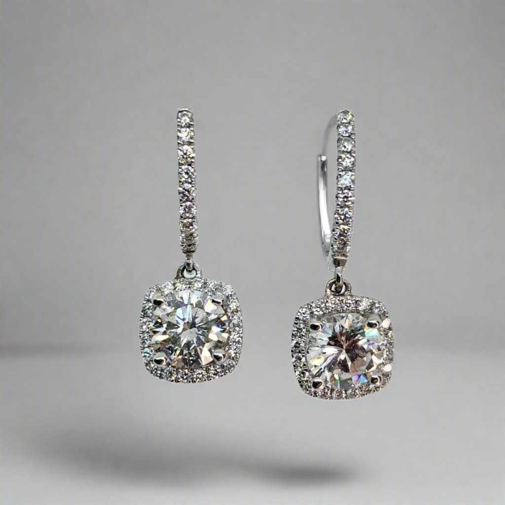 Diamond Drop Earrings-Diamond-Bijoux Village Fine Jewellers