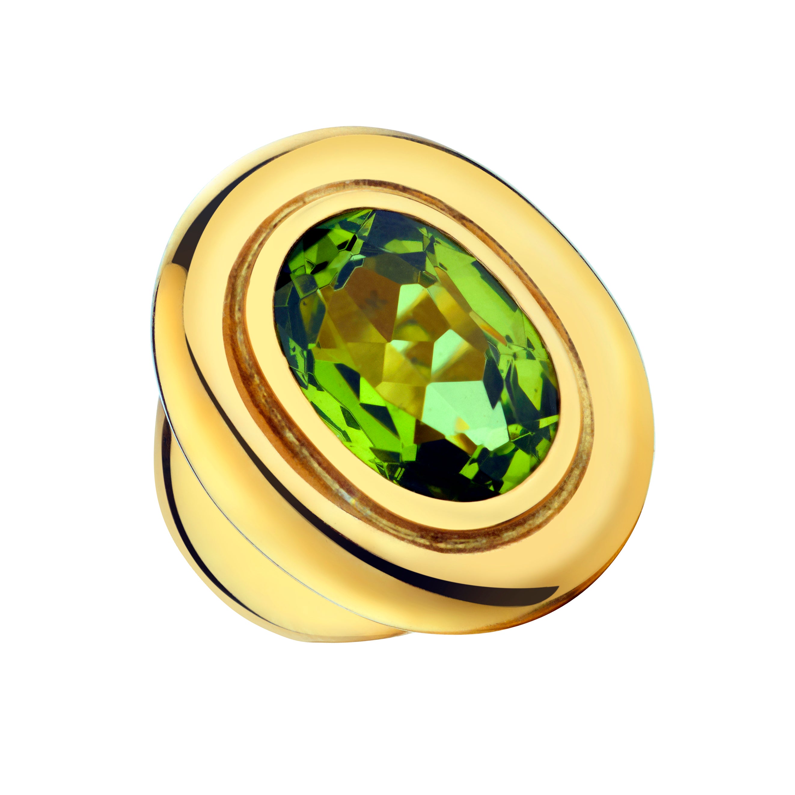 Oval Peridot Statement Ring-14 Karat-Bijoux Village Fine Jewellers