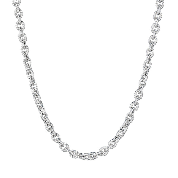 White Gold Rope Chain Necklace-White Gold-Bijoux Village Fine Jewellers