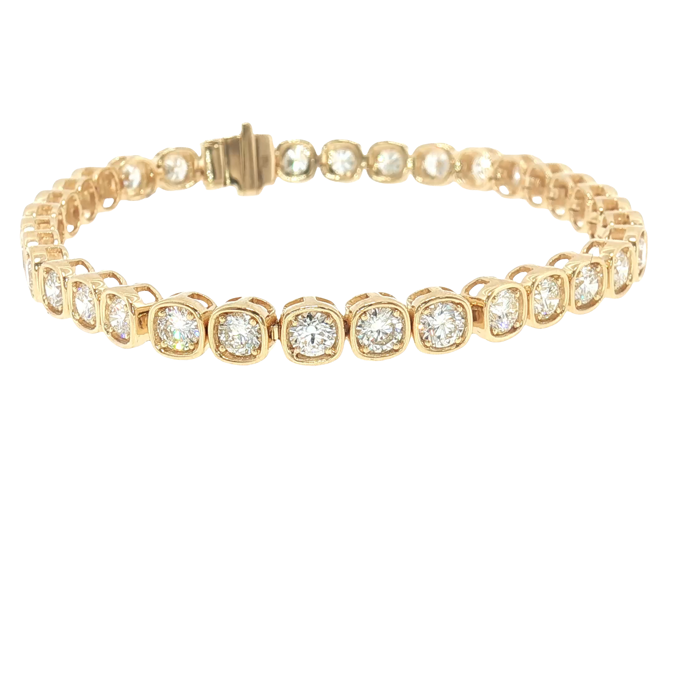 Golden Radiance Diamond Tennis Bracelet-Diamond Bracelets-Bijoux Village Fine Jewellers
