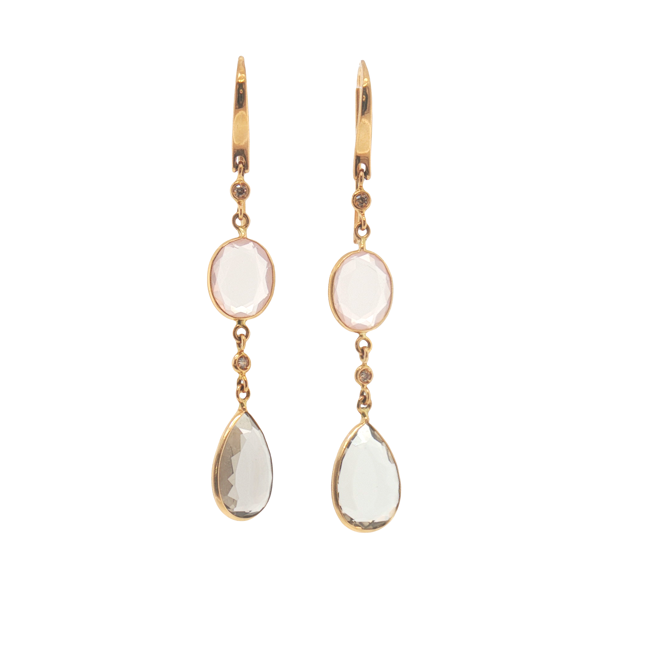 Blush Dusk Drop Earrings-Bijoux Village Fine Jewellers