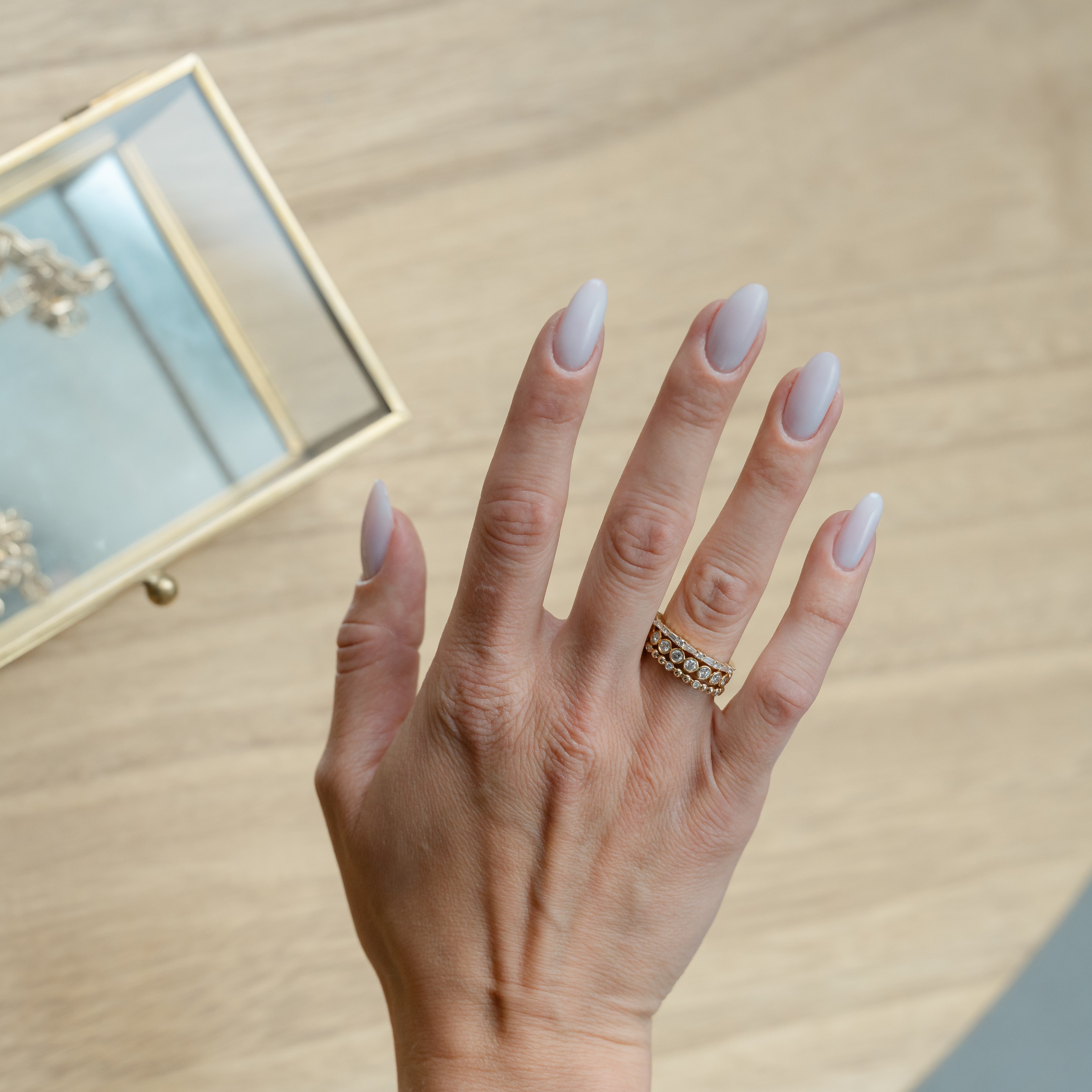Bezel Set Natural Diamond Eternity Ring in 18K Yellow Gold-Bijoux Village Fine Jewellers