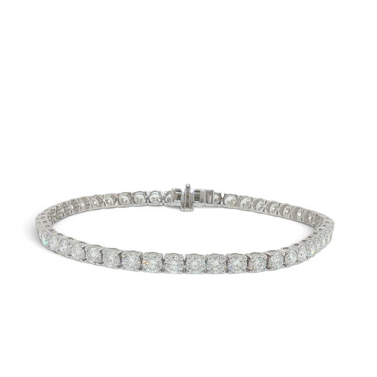 14K White Gold Lab-Grown Diamond Tennis Bracelet – 7.35 CTW-Bijoux Village Fine Jewellers