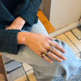 Ruby Cabochon and Diamond Accent Ring-Bijoux Village Fine Jewellers