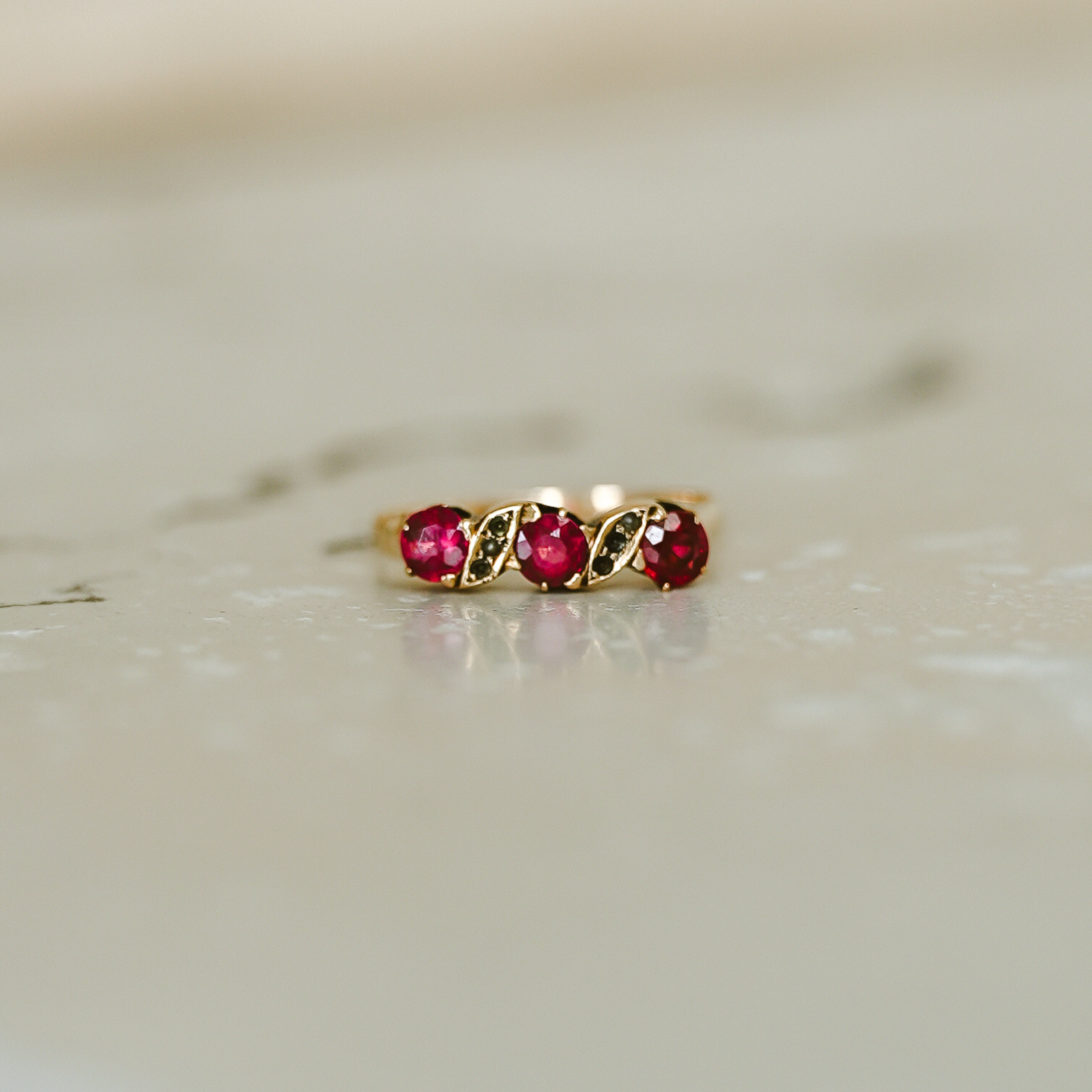 Antique Ruby Twist Ring-Bijoux Village Fine Jewellers