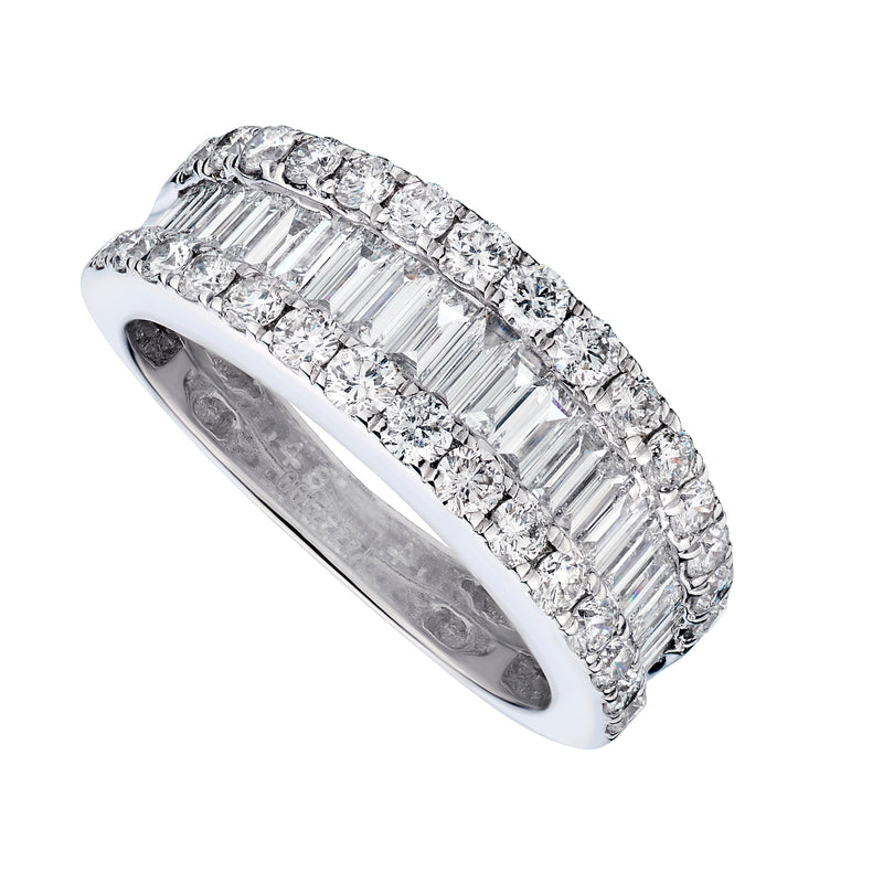 Baguette and Round Diamond Ring-Diamond-Bijoux Village Fine Jewellers