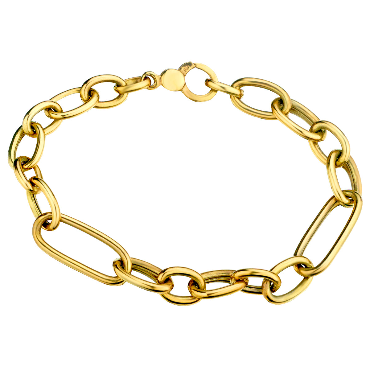 Oval Link Bracelet-10 Karat-Bijoux Village Fine Jewellers