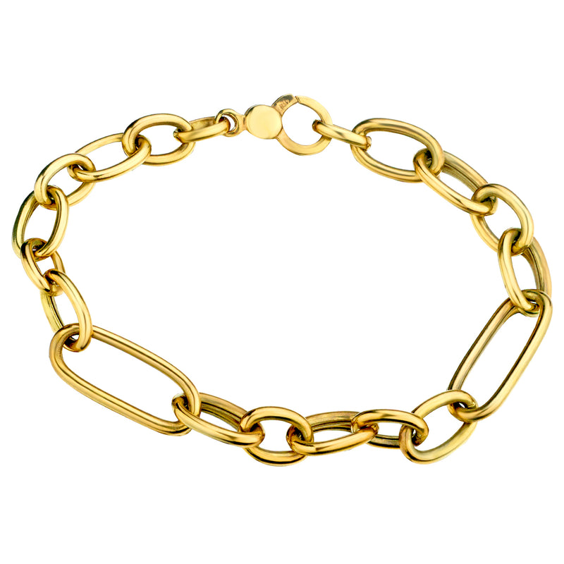 Oval Link Bracelet-10 Karat-Bijoux Village Fine Jewellers