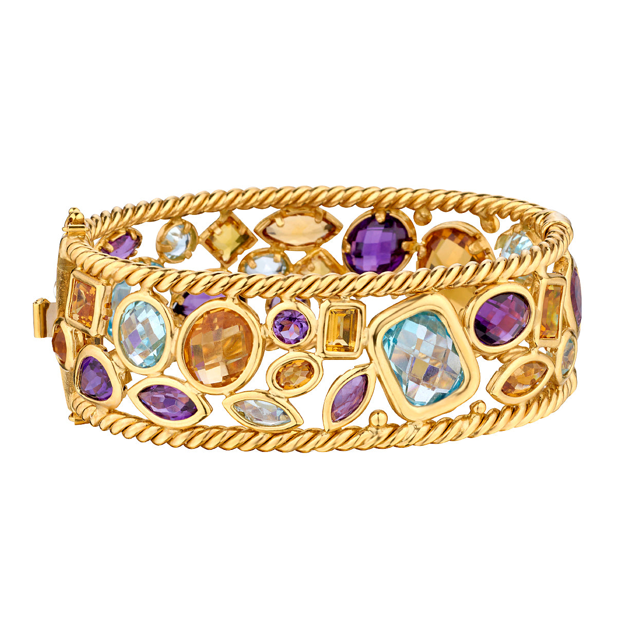 Multi-Gemstone Confetti Bangle-Bijoux Village Fine Jewellers