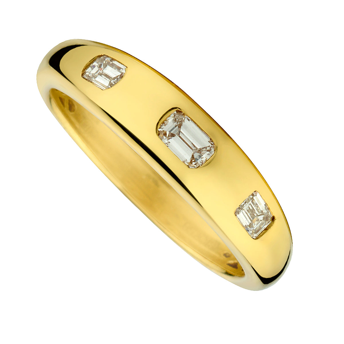 Baguette Diamond Band-18 Karat-Bijoux Village Fine Jewellers