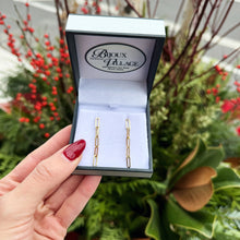 Load image into Gallery viewer, 14 Karat Yellow Gold Paper Clip Stud Earrings-Earring-Bijoux Village Fine Jewellers
