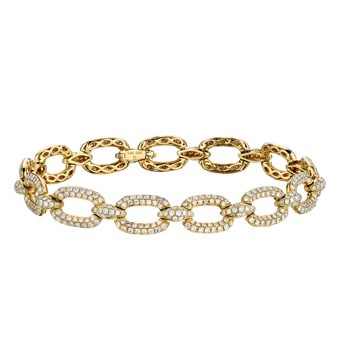 Diamond Link Bracelet-14 Karat-Bijoux Village Fine Jewellers