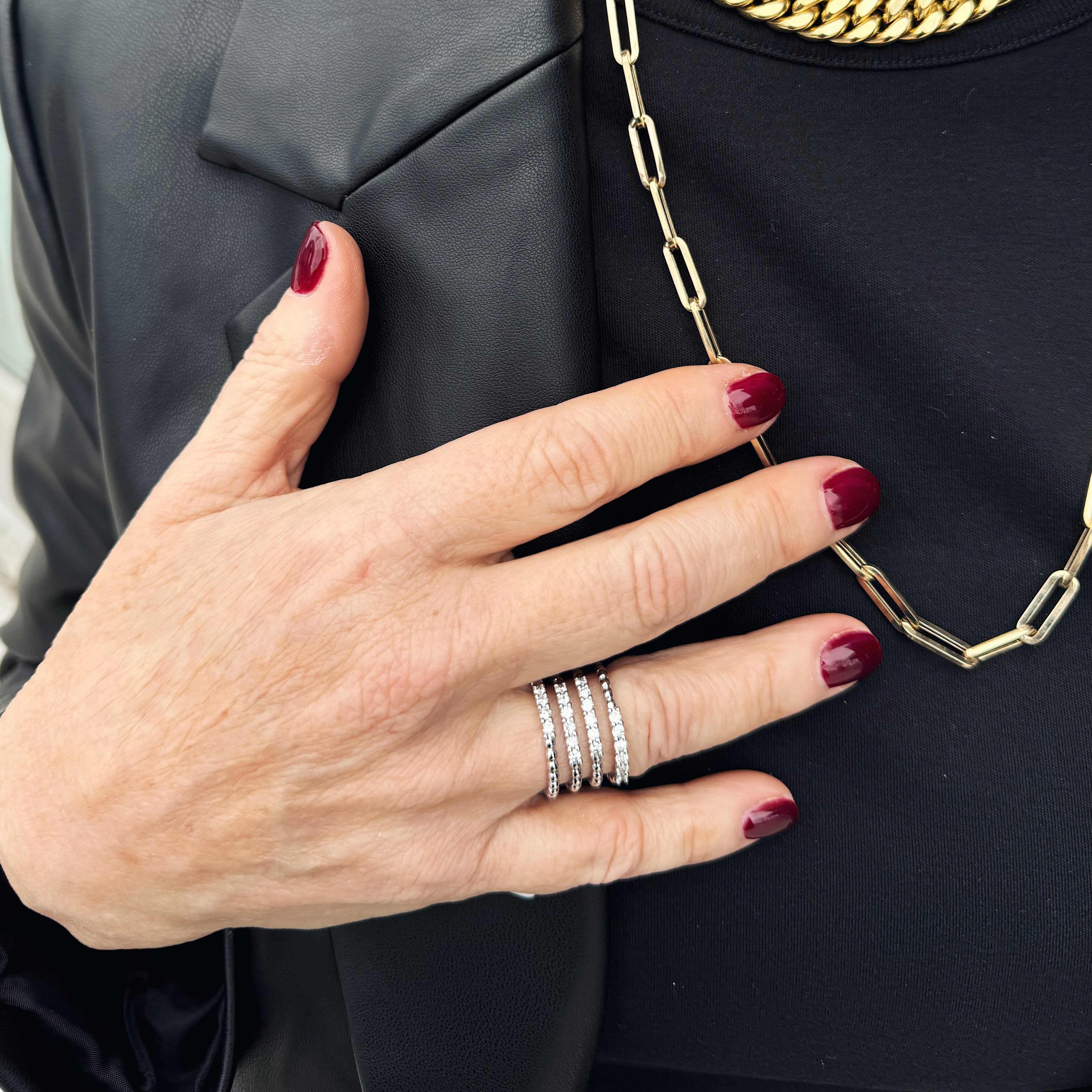 Multi-Row Diamond Wrap Ring-White Gold-Bijoux Village Fine Jewellers