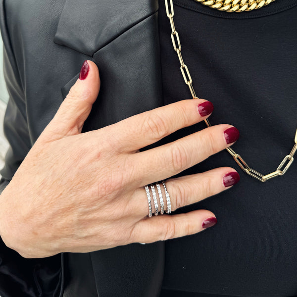 Multi-Row Diamond Wrap Ring-White Gold-Bijoux Village Fine Jewellers