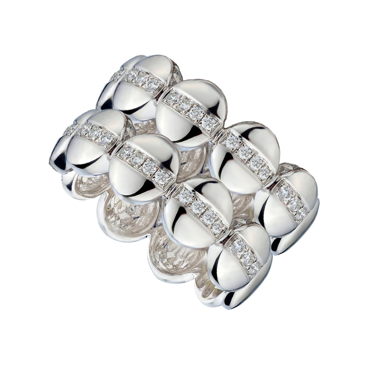 Modern Luxe Diamond Band-White Gold-Bijoux Village Fine Jewellers