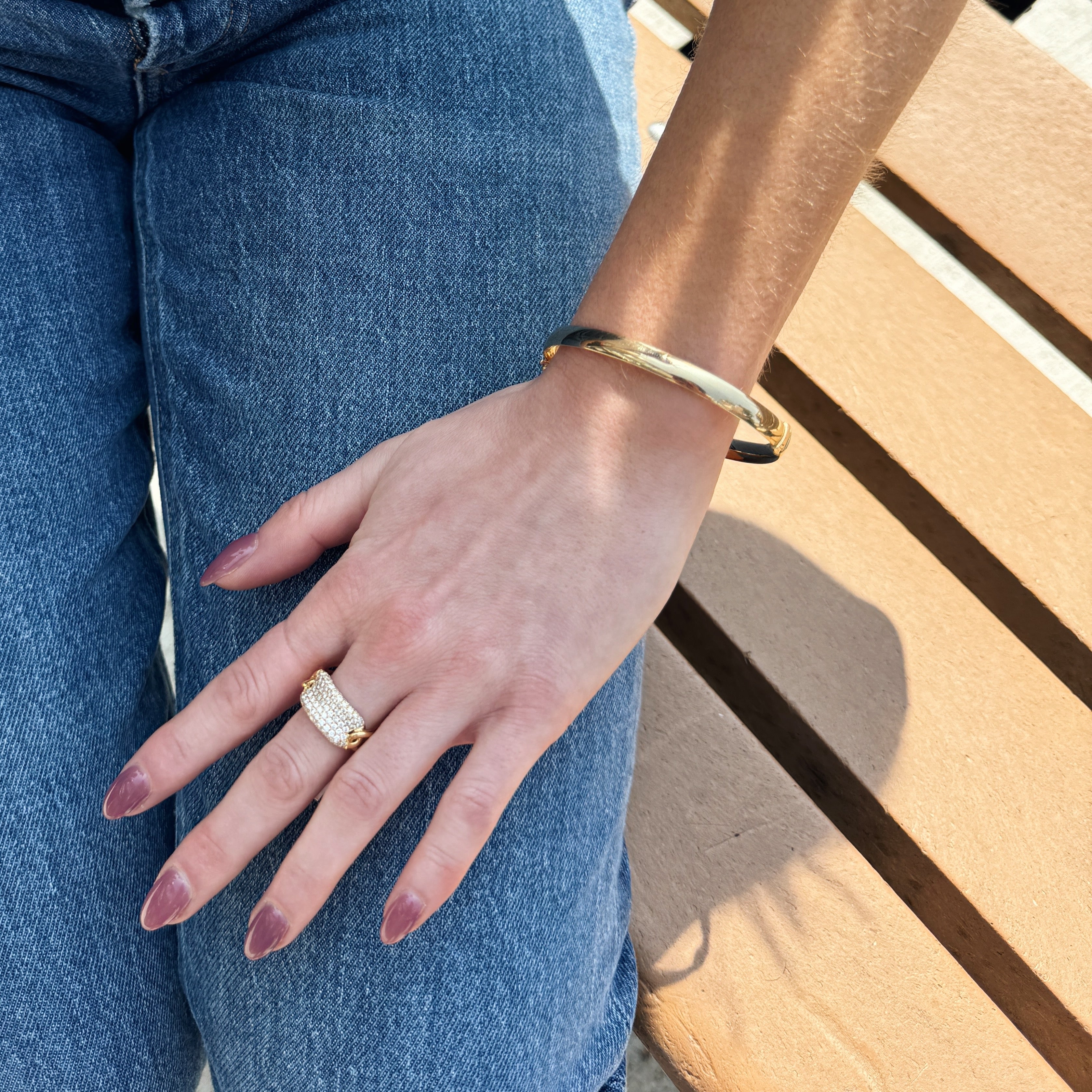 Pavé Diamond Link Ring-Bijoux Village Fine Jewellers