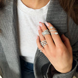 Three Row Diamond Statement Ring – 1.92 CTs-18 Karat-Bijoux Village Fine Jewellers