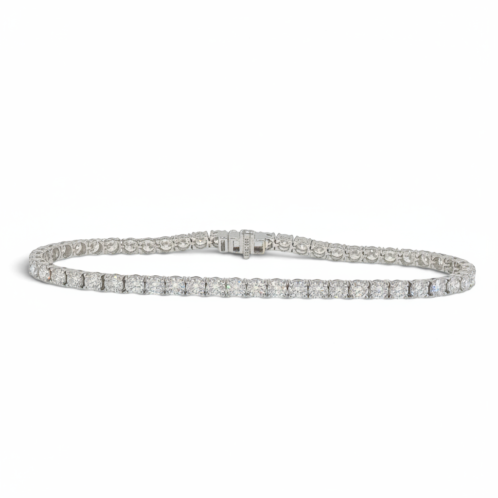 14K White Gold Lab-Grown Diamond Tennis Bracelet – 5.06 CTW-Bijoux Village Fine Jewellers