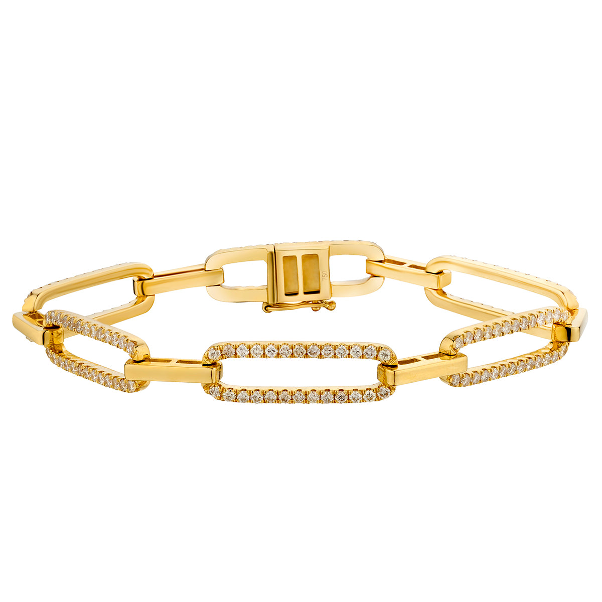 Elongated Diamond Link Bracelet-Bijoux Village Fine Jewellers