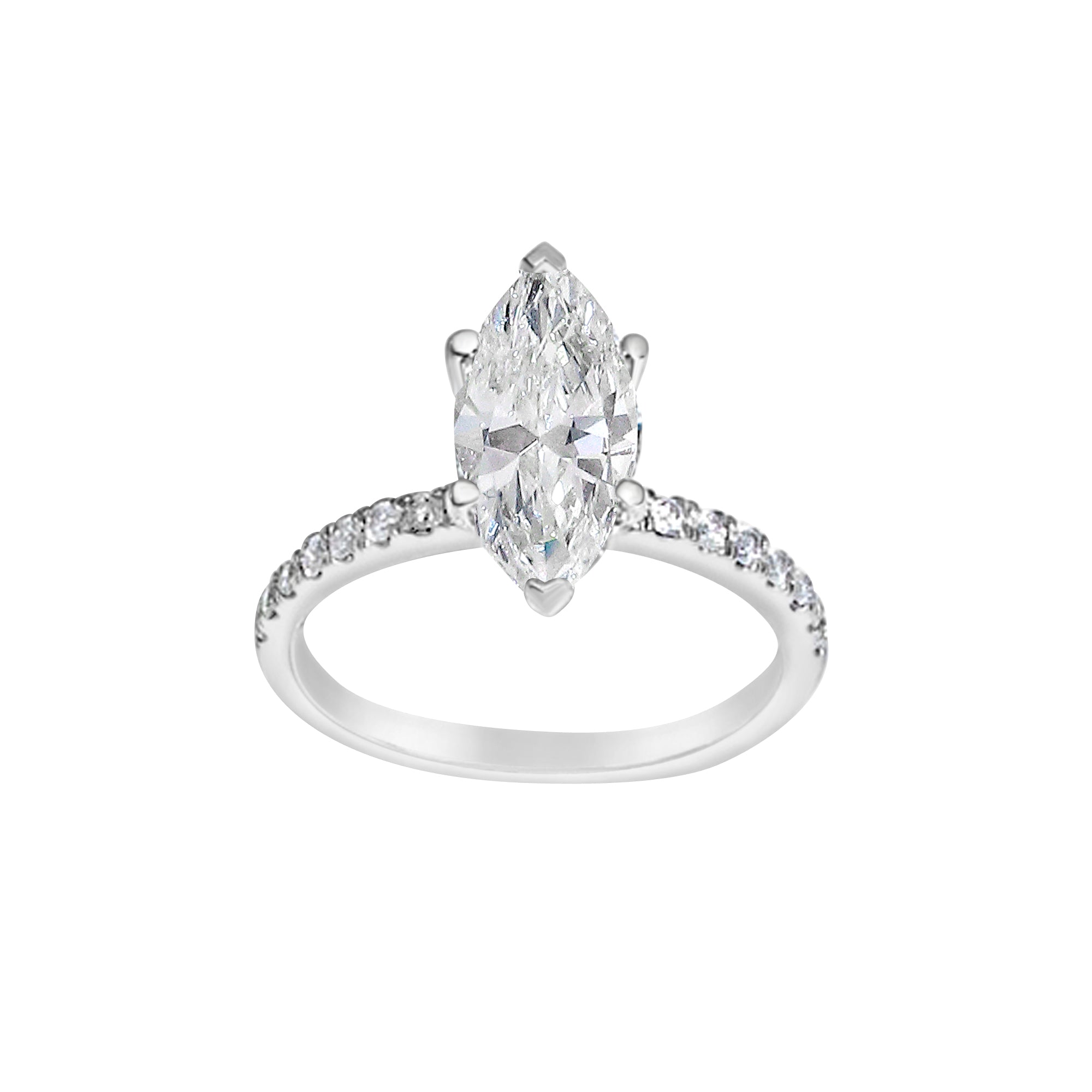 Marquise Elegance Diamond Engagement Ring-Diamond-Bijoux Village Fine Jewellers